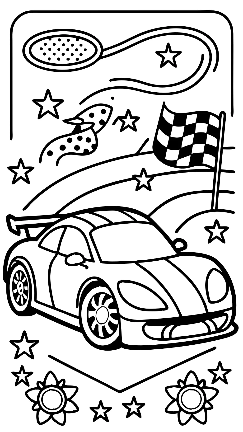 coloriages de voiture de course imprimables